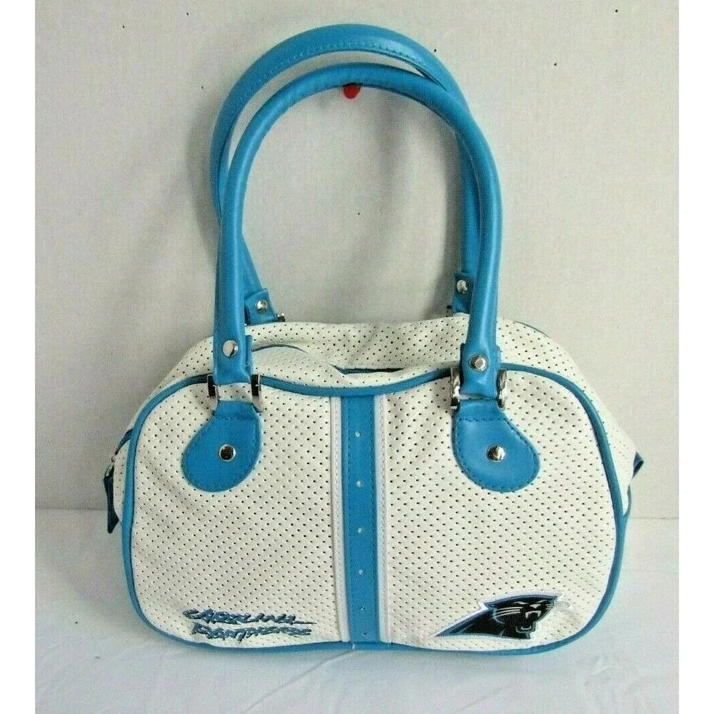 Carolina Panthers Satchel NFL Blue White Bowler Bag Purse Hand Bag